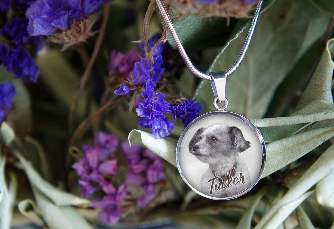 Personalized Pet Jewelry Pet Photo Necklace Dog Mom Jewelry Etsy