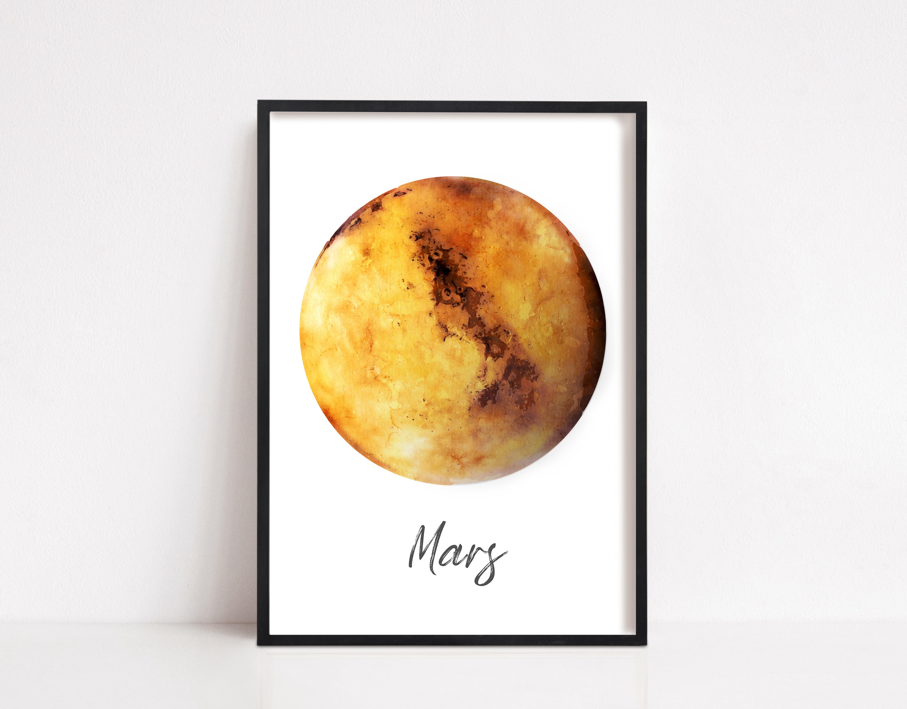 Space Nursery Art Mars Printable Wall Art Celestial Etsy
