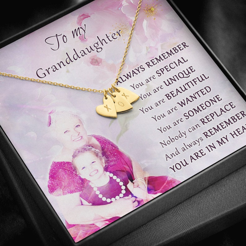 Granddaughter Gifts Granddaughter Necklace Personalized Gift Etsy