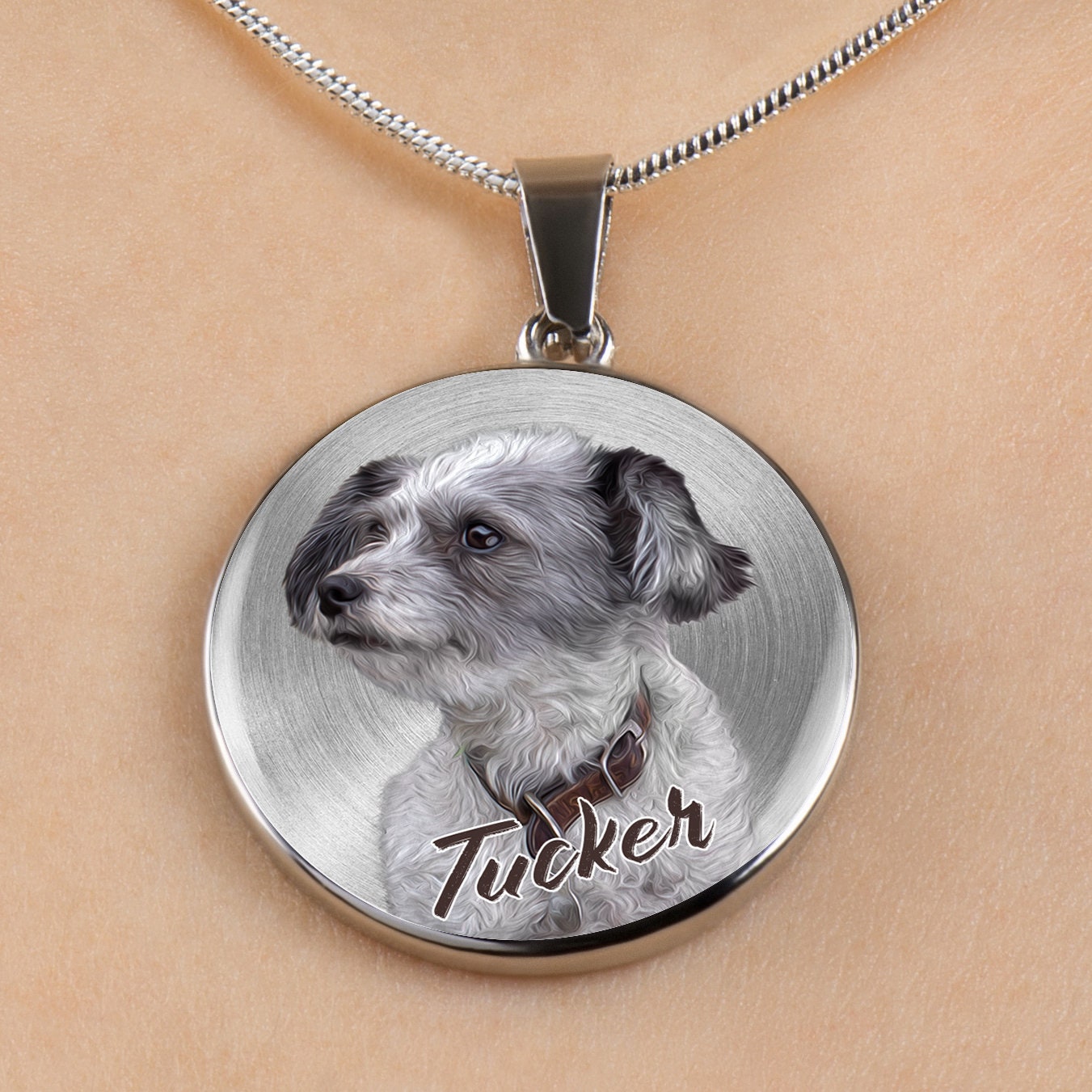 Custom Pet Necklace Dog Mom Jewelry Pet Photo Necklace Etsy