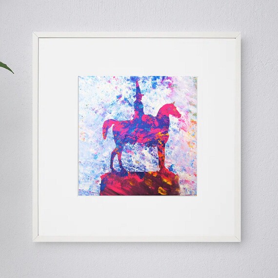 Duke Of Wellington Glasgow Cone Modern Contemporary Painting Print