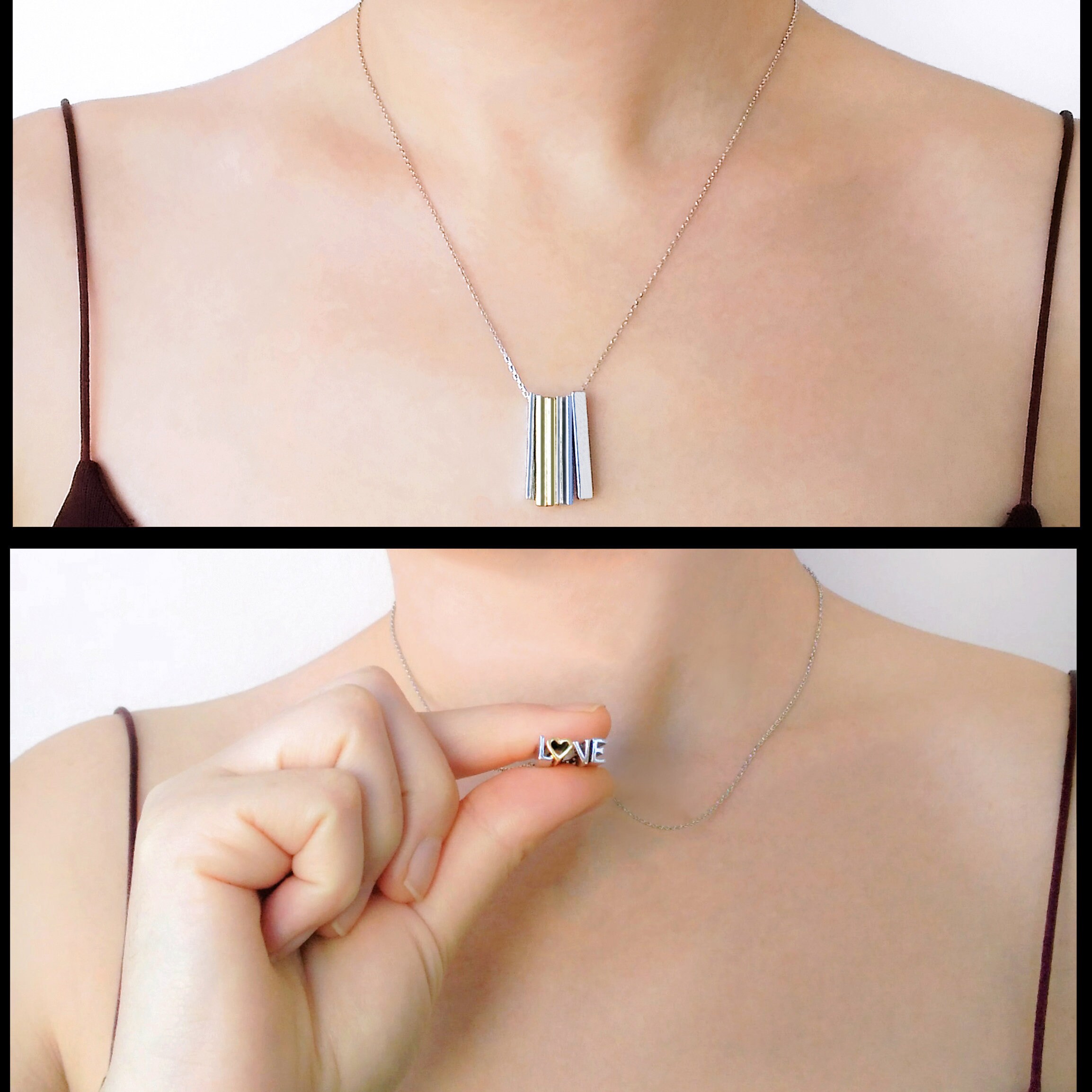 Buy Letter Bar Necklace Couples Name Necklace Personalized