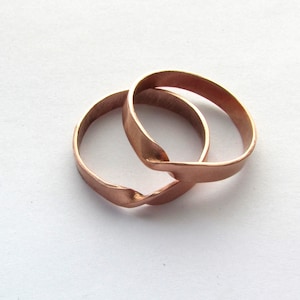 Vigselring, Rå kopparring, Ring för kvinnor, Ring för män, Set med ringar, Ren kopparring, Två vigselringar, 11 US storlek, 24 UE storlek