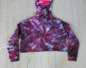 Tie Dye Cropped Hoodie Medium