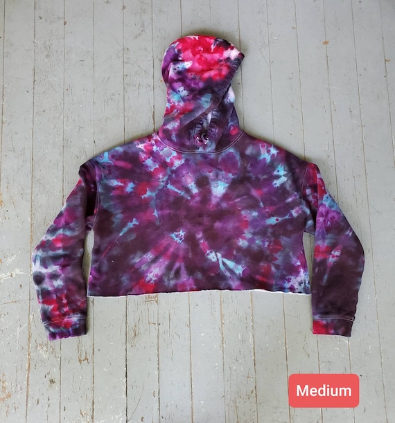 Tie Dye Cropped Hoodie Medium - Etsy