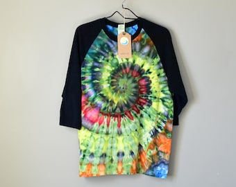 Hand-dyed Spiral Shirt, Authentic Tie Dye, Unisex Size L