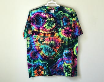 Neon Geode Tie Dye Comfort Colors T-shirt; Made To Order in Small, Medium, Large, XL, 2X, or 3X