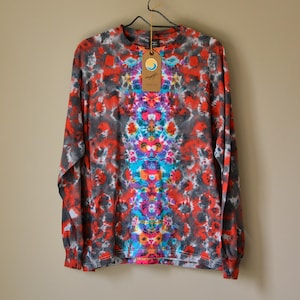 Large Tie Dye Long Sleeve Shirt Handmade Kenney Style