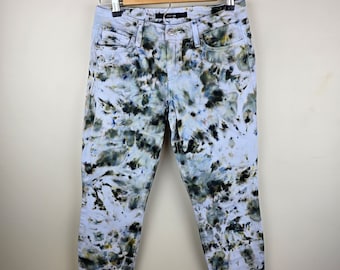 Ice Dye Jeans Size 26 Handmade