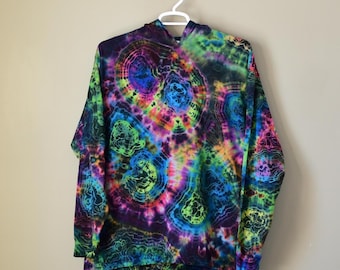 Hand-dyed Geode Shirt, Authentic Tie Dye, Unisex Size XL