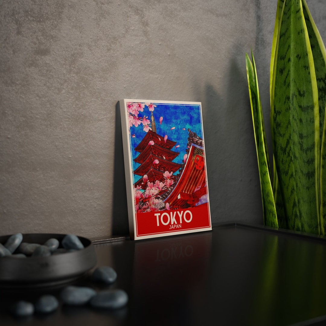 Tokyo Japan Vintage Travel Poster Wall Art, Japanese Art Wall Decor ...