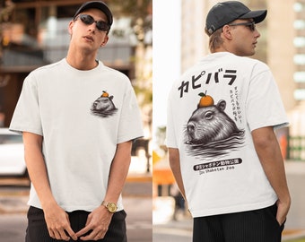 Capybara Japanese Onsen Hot Spring, Japanese Capybara Shirt, Capybara Onsen Shirt, Rodent Capybara Lover Shirt, Japanese Streetwear Shirt