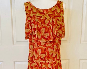 Feminine Vintage floral garden party gown c. 1930