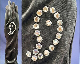 Gorgeous rhinestone opera gloves vintage 60s