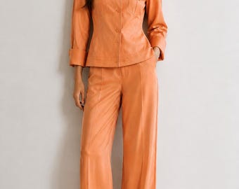 Vintage 70er Jahre Hosenanzug, orange