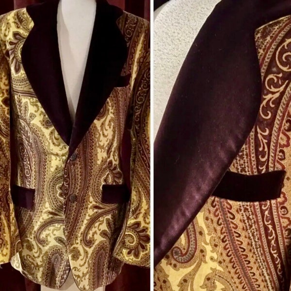 Debonair Vintage 80s Smoking Jacket