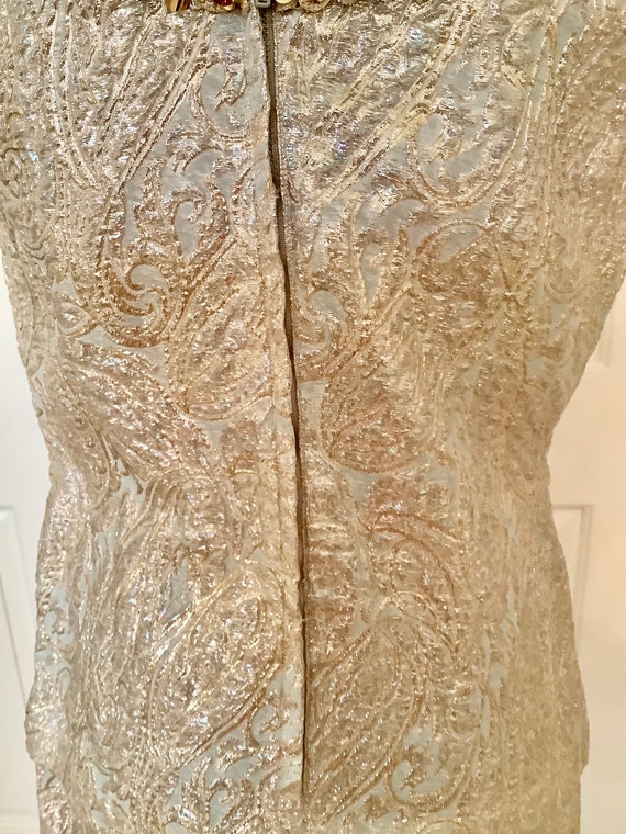 Groovy vintage 60 s metallic mini dress - image 2