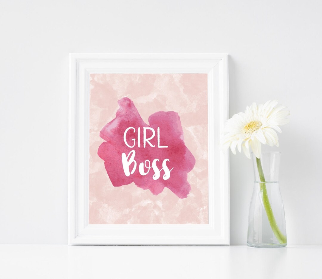 Girl Boss PRINTABLE Wall Art Motivational Quote Boss Lady Etsy