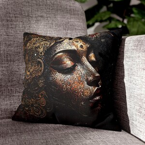 Bohemian Buddha Faux Suede Pillowcase, Decorative Cushion Cover, Yoga Studio Decor, Meditation Gift, Spiritual Home Accent