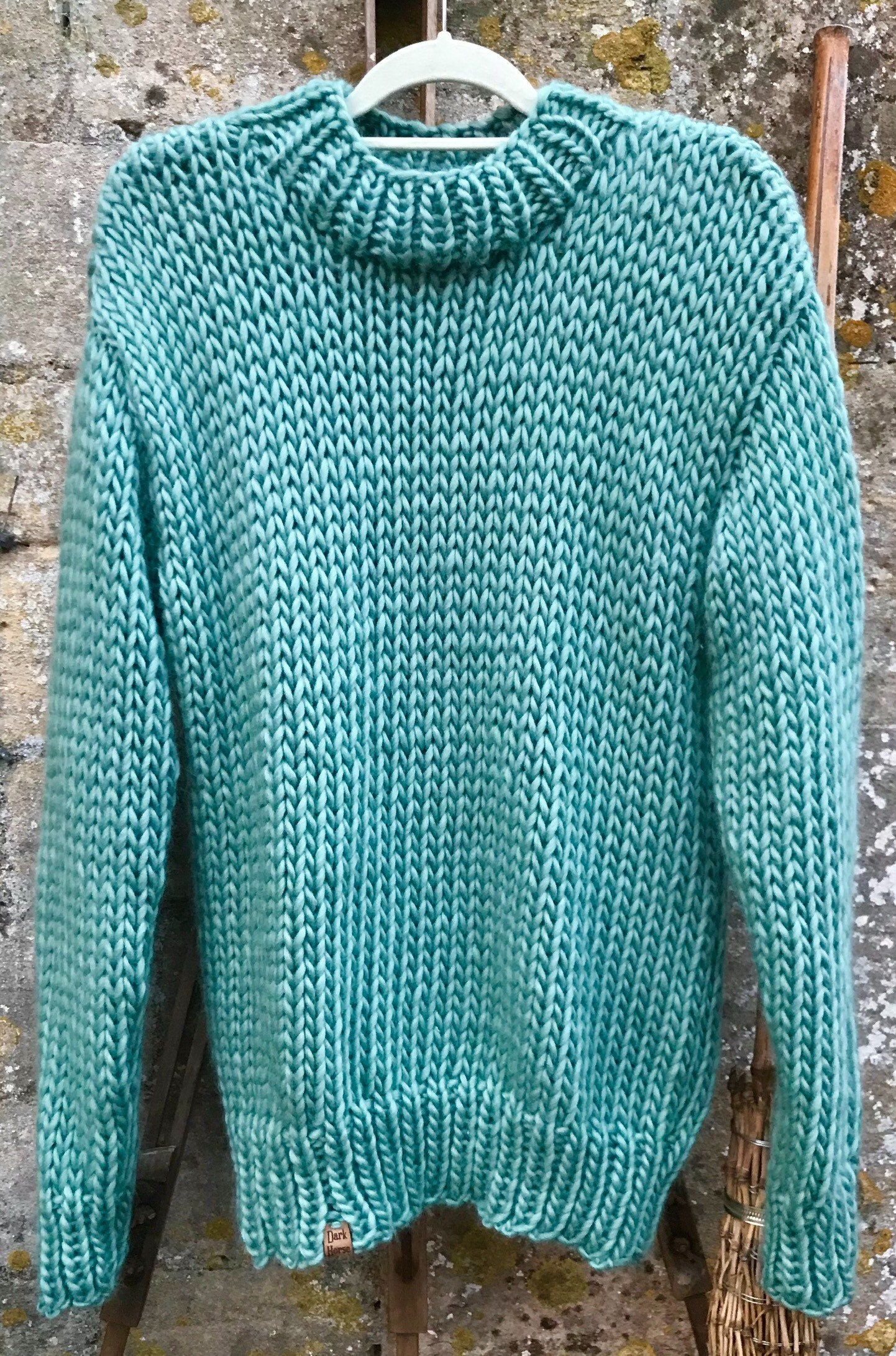 Hand Knitted Chunky Knit Merino Wool Mens/unisex Jumper - Etsy UK