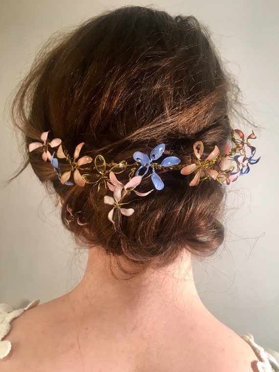 Bridal Flower Wedding Tiara Wreath Bridesmaid Flowergirl Etsy