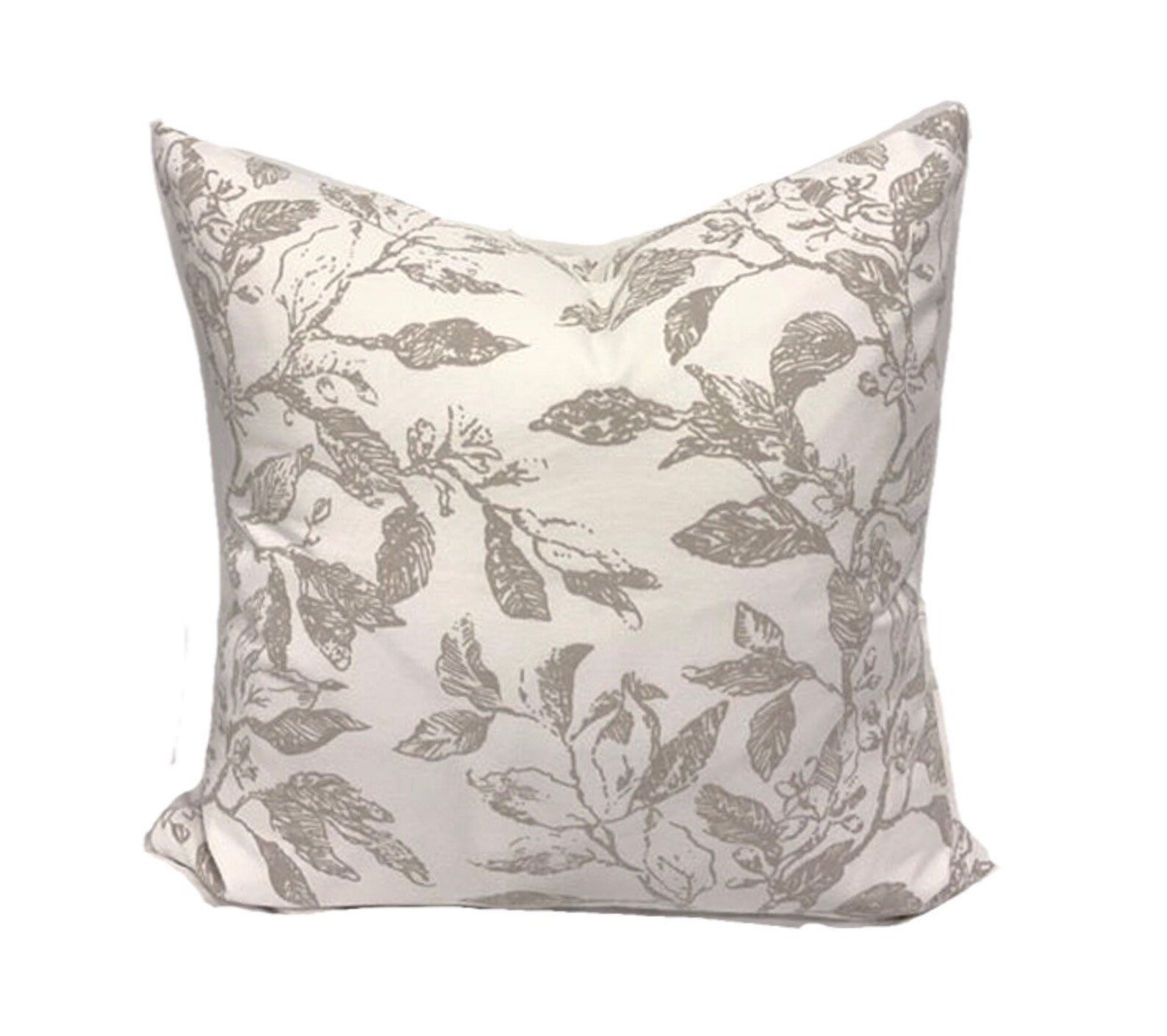 Leaf Print Pillow Cover //Designer Throw Pillow// High End Etsy