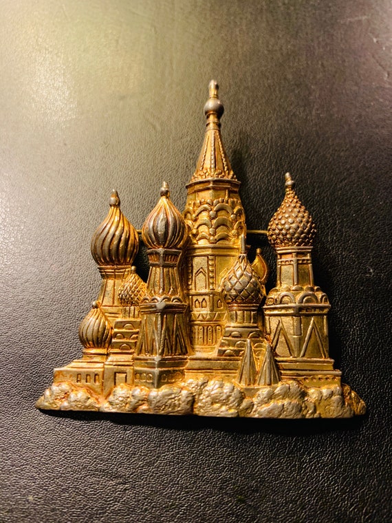 St. Basils Cathedral Brooch,  signed by JJ