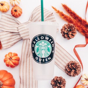 Venti Starbucks Cup, Halloween Queen theme in black
