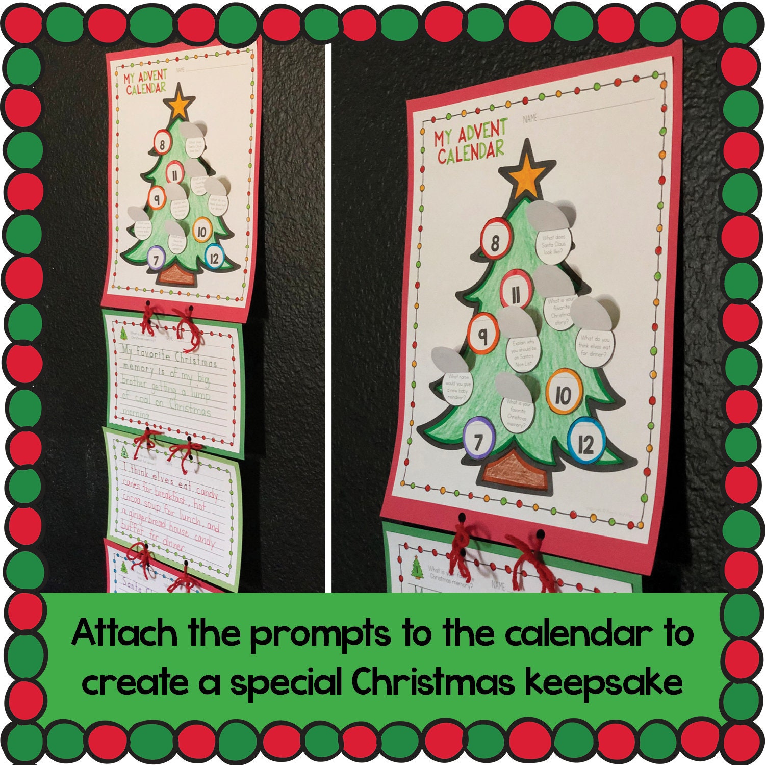 DIY Advent Calendar Christmas Writing Journal Christmas Etsy