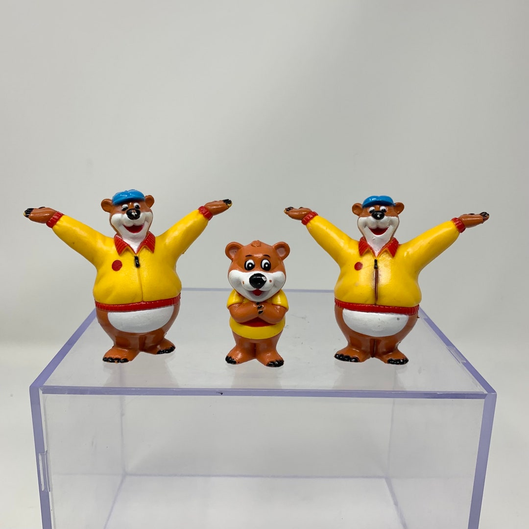Vintage 1985 Kissyfur Bear Toy Figure Lot 3 Mcdonalds Happy Etsy