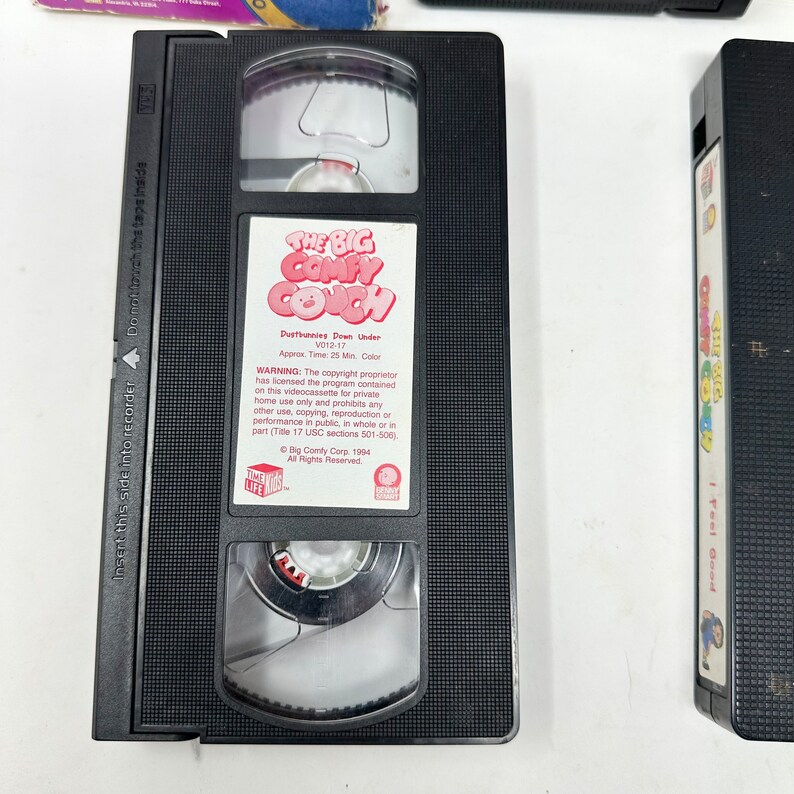 Vintage Big Comfy Couch VHS Lot 3 Dustbunnies Wiggle Feel Good See