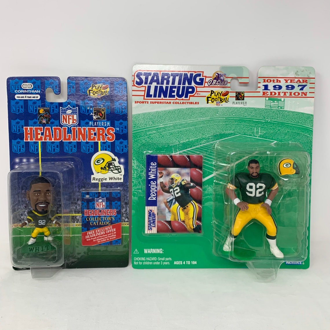 NFL Starting Lineup Football Toy Figurine Headliners Reggie Etsy