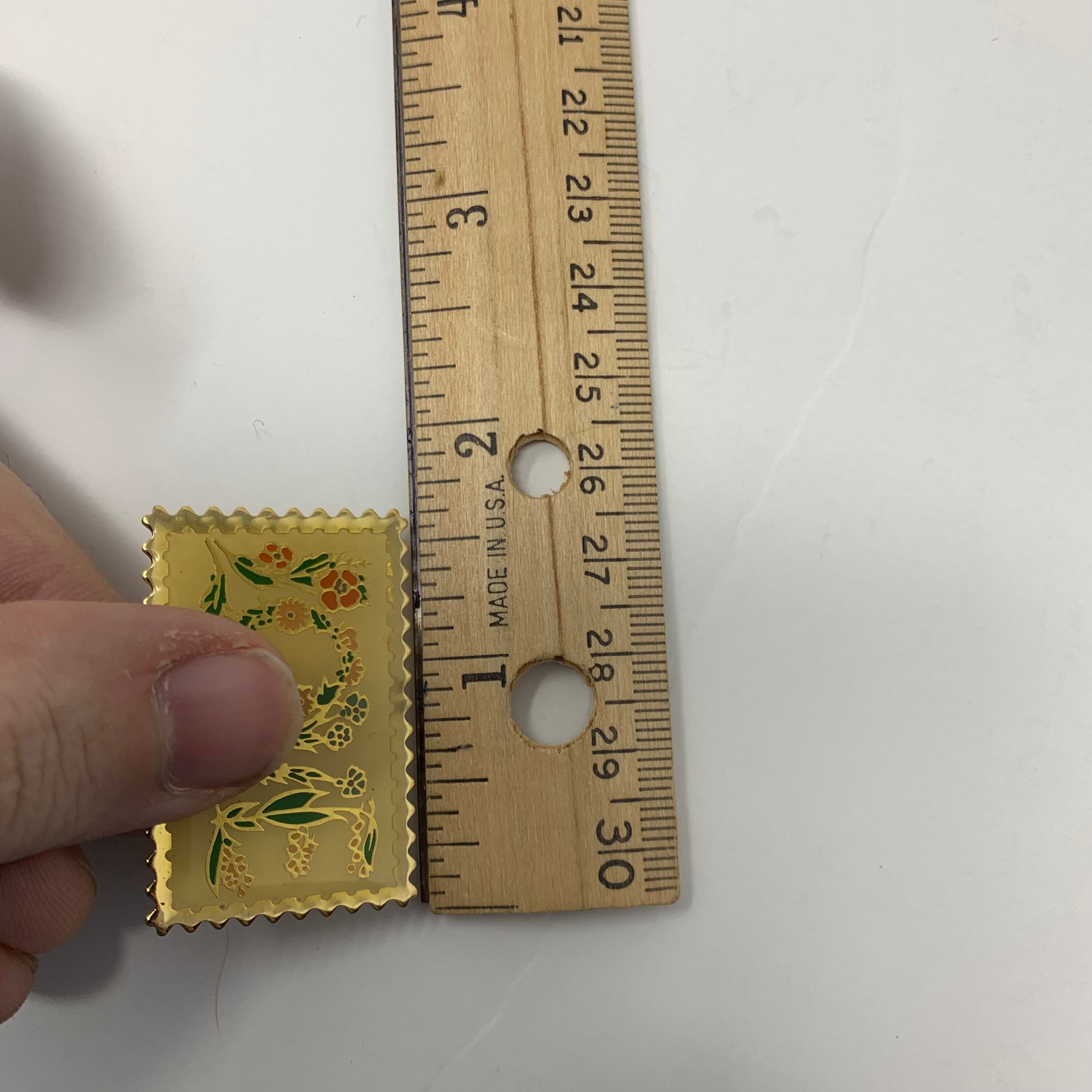 Vintage US Post Office LOVE Stamp Pin Floral Plants Flowers Etsy