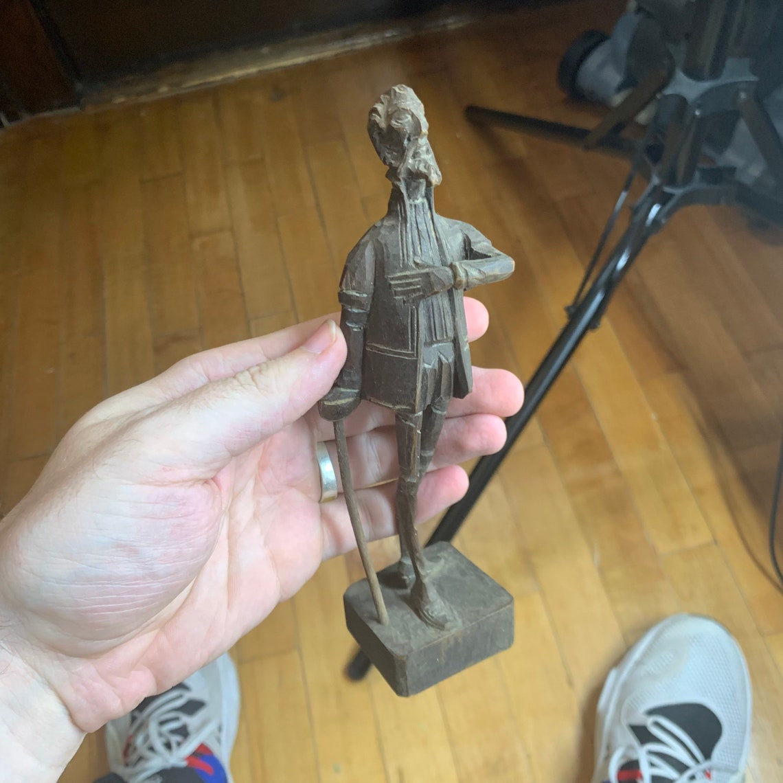 Vintage Don Quixote Wood Carved Mid Century Ouro Artesania Etsy