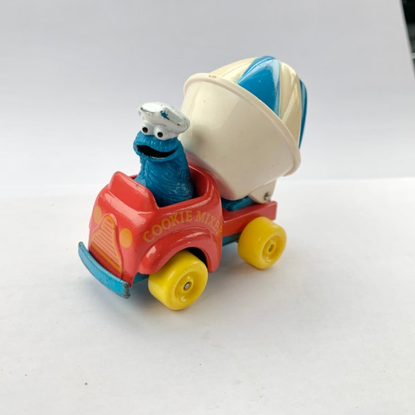 Vtg 1982 Sesame Street Cookie Monster Chef Mixer Truck Playskool Muppets