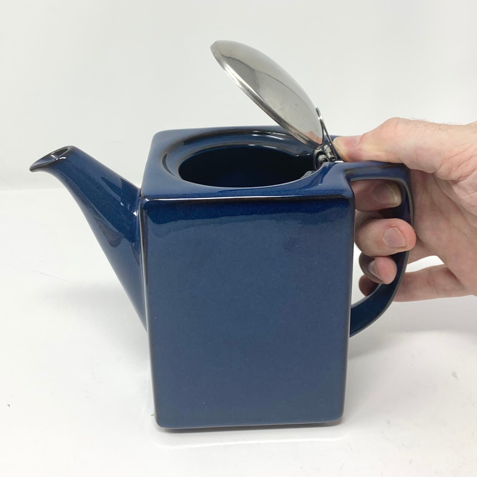 Zero Japan Cobalt Blue Kabuki Style Square Teapot 28 Oz Etsy