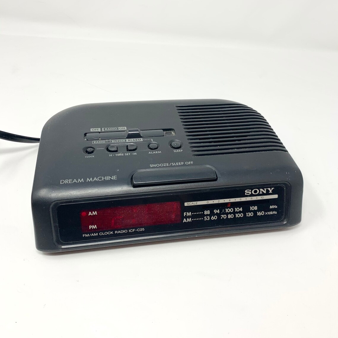 Sony Dream Machine Digital Alarm Clock AM FM Radio Black Model Etsy