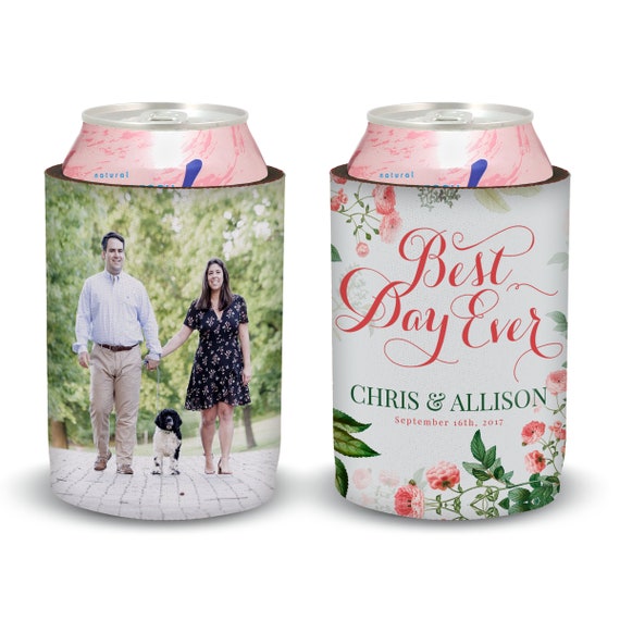 Custom Photo Can Cooler Personalized for your Wedding. Etsy