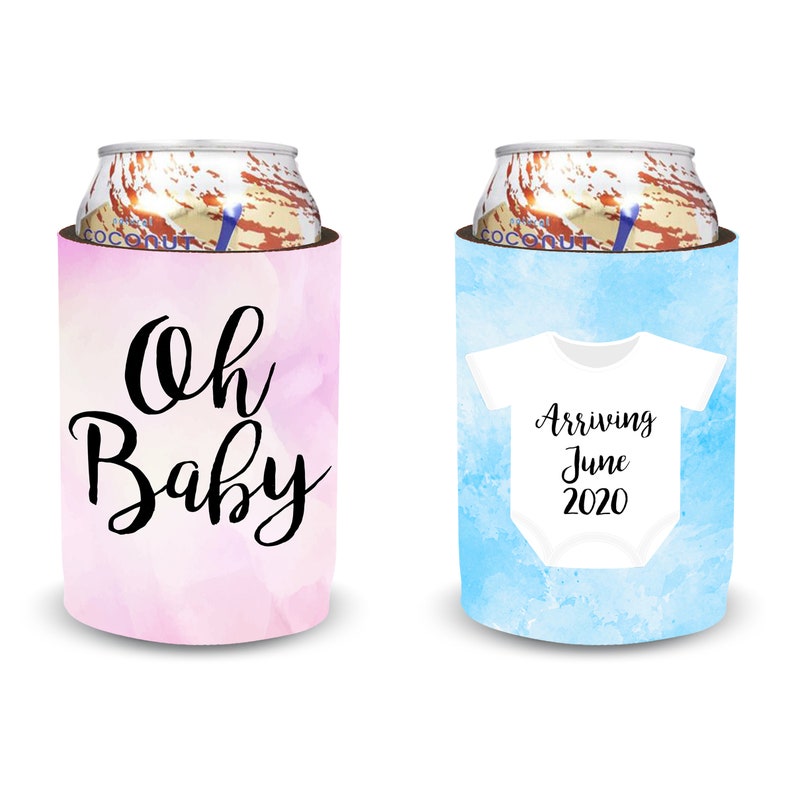 Personalized Gender Reveal Beverage Insulators/ Baby Reveal Etsy