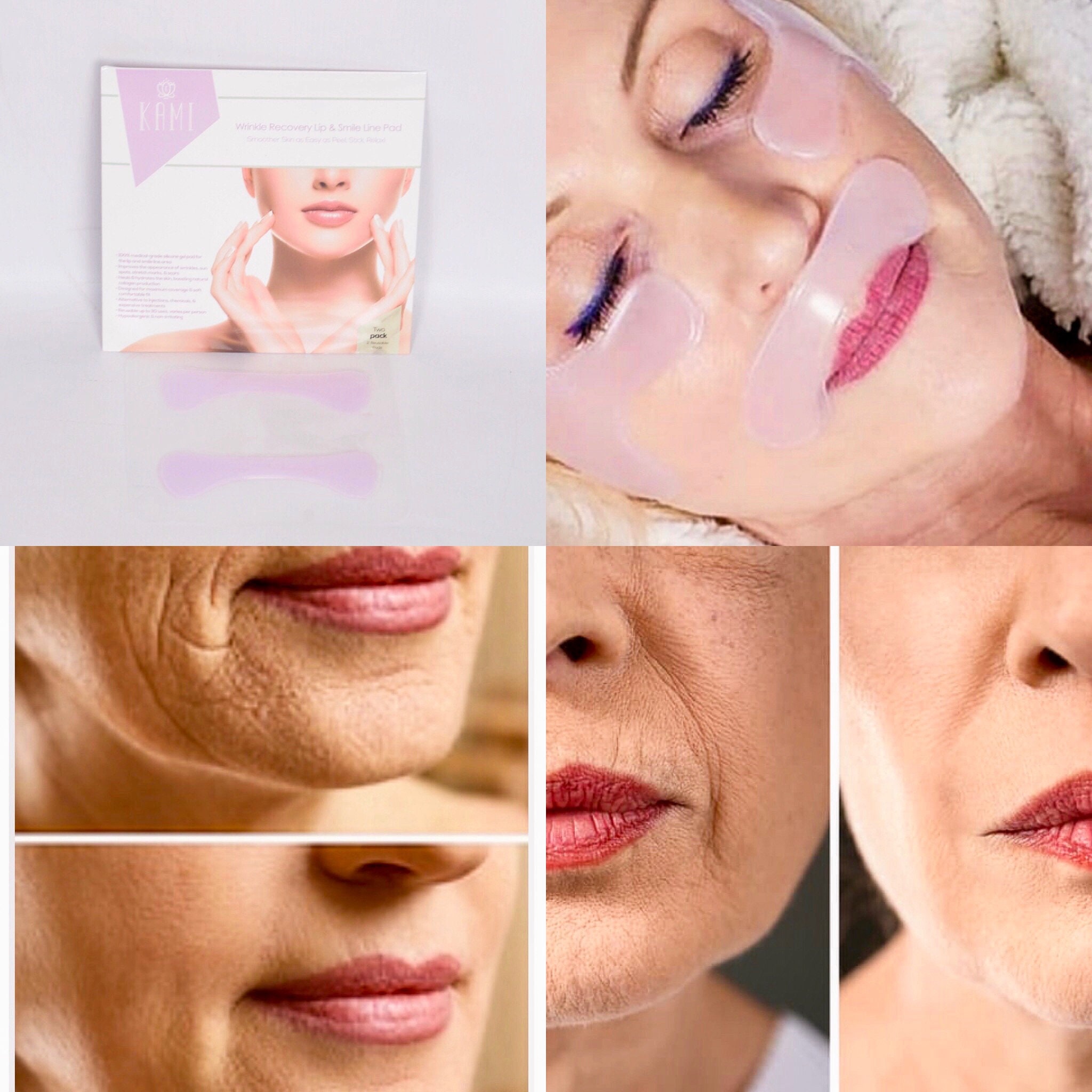 Anti Wrinkle Silicone Lip Pad Face Mask Anti Aging Collagen Etsy UK