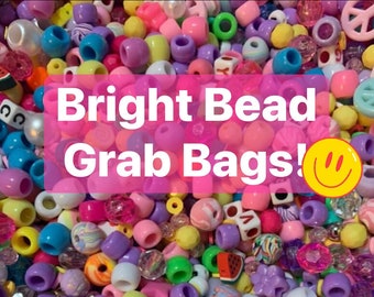 BEAD GRAB BAG Bright Bead Soup Mystery Grab Bag Kandi Beads