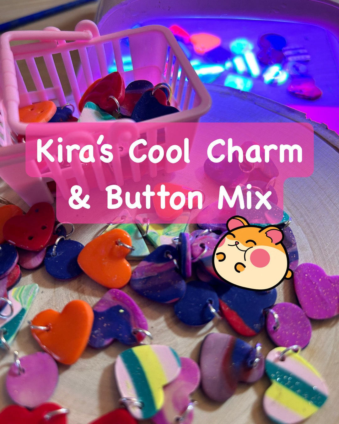 Mystery Polymer Clay Charm Mix: Buttons, Phone Accessories & Kawaii ...