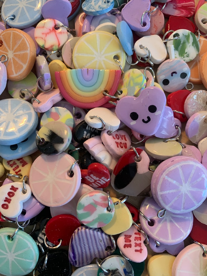Random Resin Mixed Polymer Clay Charms Mystery Surprise Scoop Soup Cute ...