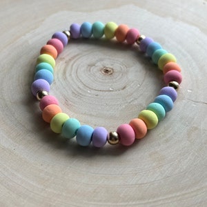 Rainbow Calming Fidget Bracelet with Sensory Beads Made in Canada