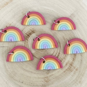 Adorable Handcrafted Polymer Clay Rainbow Figures: Kawaii Resin Charms for Phone, Keychain and Bag Charms