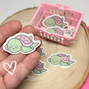Kawaii schattige minimalistische schildpad vinylsticker dierendecoratie