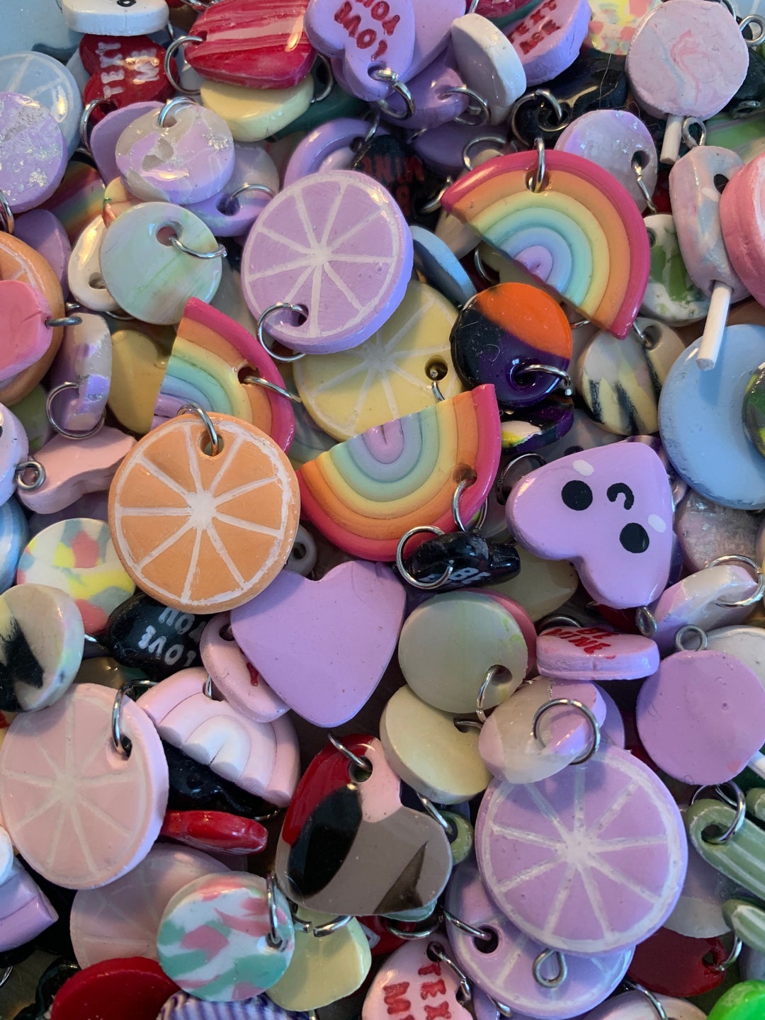 Random Resin Mixed Polymer Clay Charms Mystery Surprise Scoop Soup Cute ...
