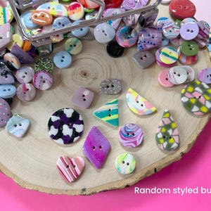 Handgefertigte Fimo Knöpfe zum Nähen, Basteln, Scrapbooking