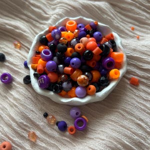 Halloween Themed Bead Mix for Crafts and Party Bracelets