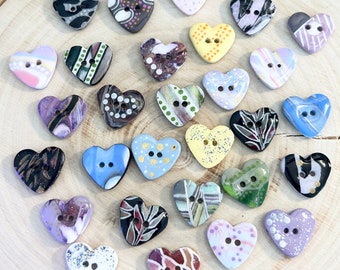 Unique Polymer Clay Buttons for Crafting, Sewing, Scrapbooking and Collecting